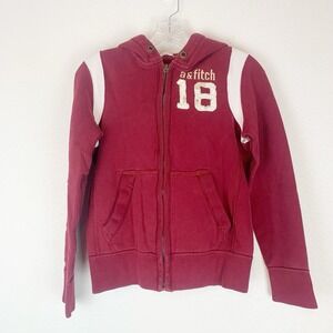 Vintage Abercrombie Kids‎ Hoodie Boys Medium Muscle Full Zip Embroidered Y2K
